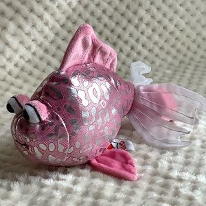 GANZ Webkinz HS525 Lil Kinz Pink Glitter Fish Plush Stuffed Animal Toy 🐟